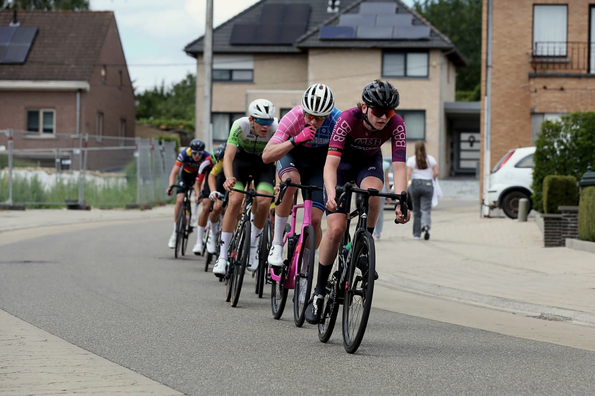 CDF rider competing on a Belgian race course