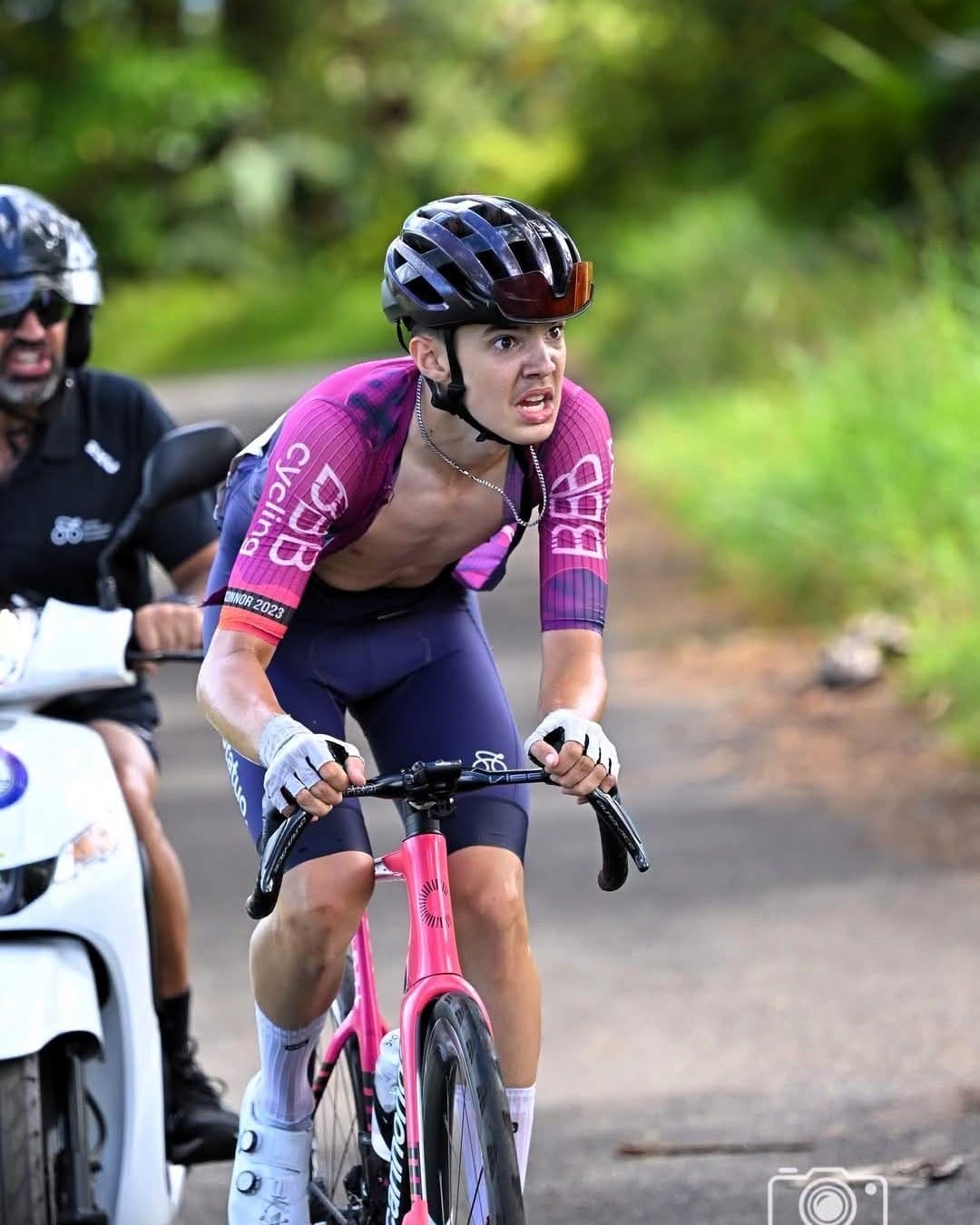 CDF rider competing during the Tour of Tahiti