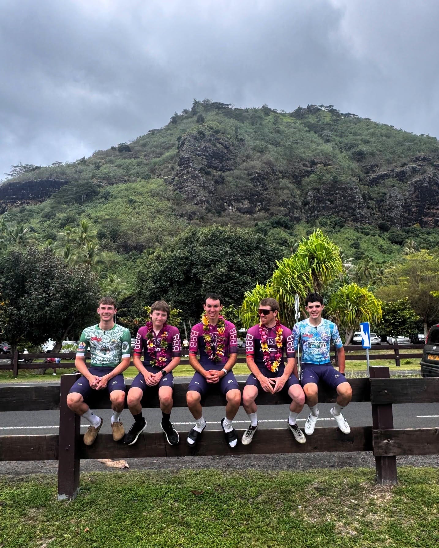 CDF Racing riders competing at the Tour of Tahiti
