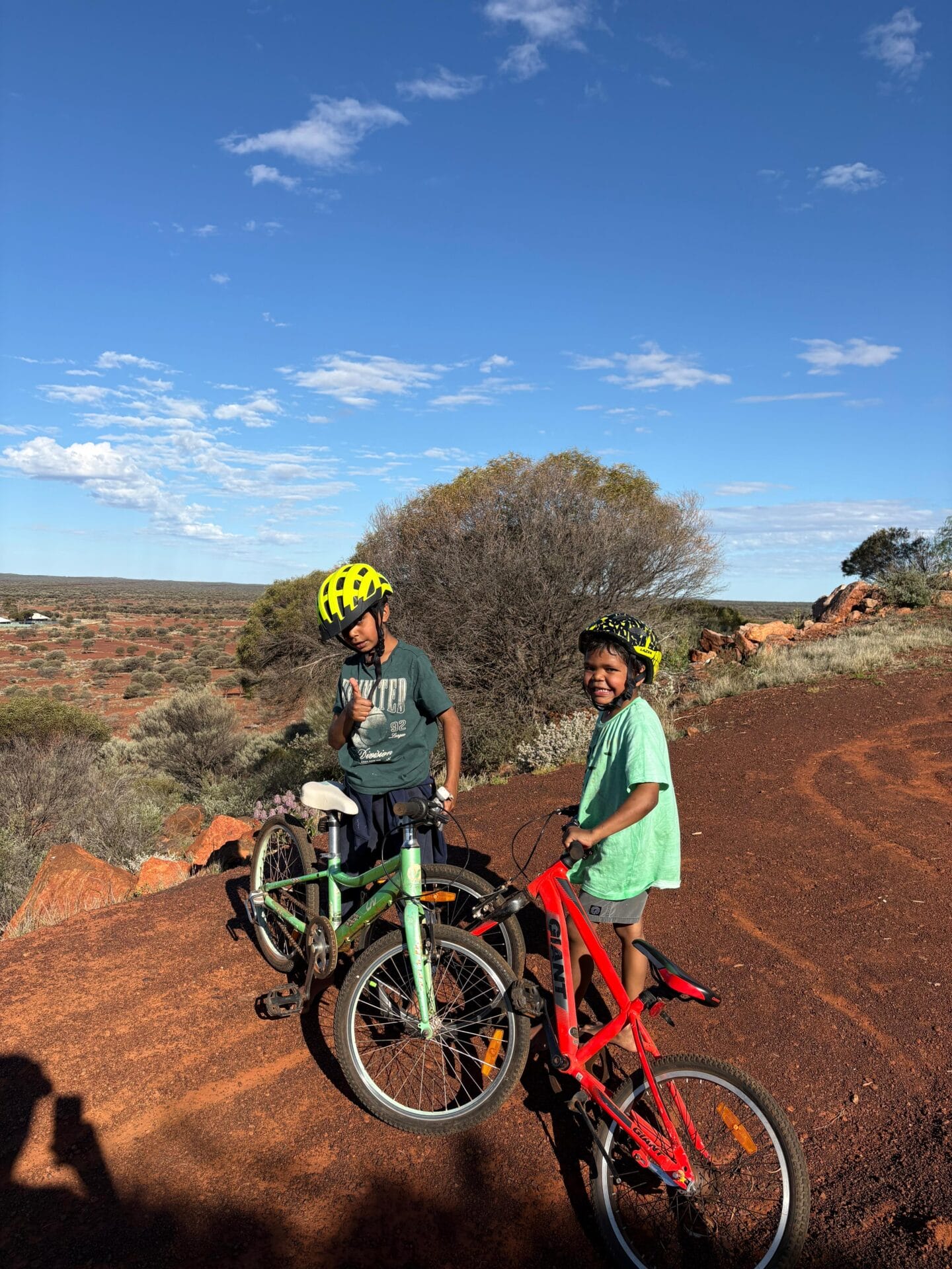 Community connection during the Laverton Cycling Project August and September visit