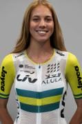 Mackenzie Coupland in her 2026 professional cycling team kit